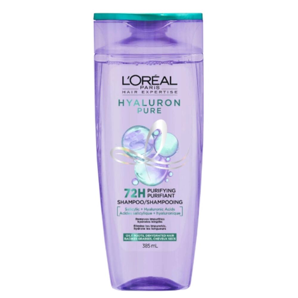 NEW Loreal Paris Hyaluron Pure 72H Purifying Shampoo 385ml Unscented Lot of 3